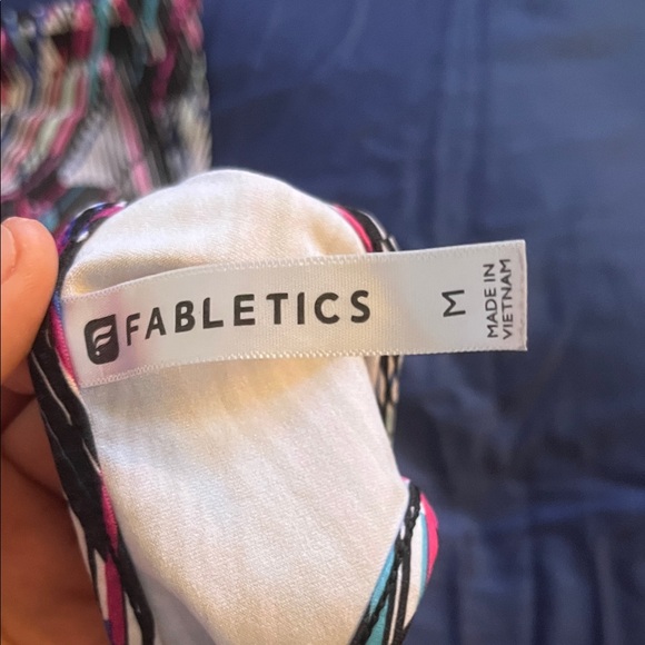 Fabletics Multicolor Wave Pattern One Piece - Picture 2 of 2